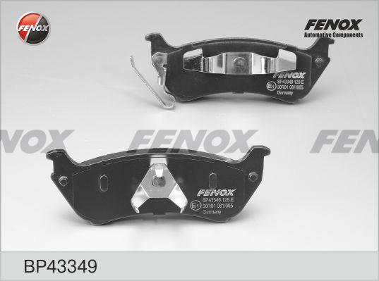 Fenox BP43349 - Brake Pad Set, disc brake autospares.lv