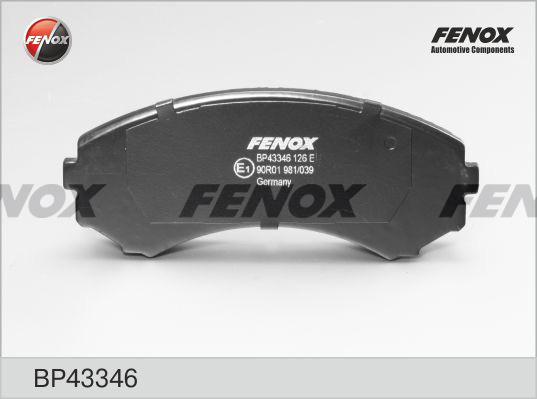 Fenox BP43346 - Brake Pad Set, disc brake autospares.lv