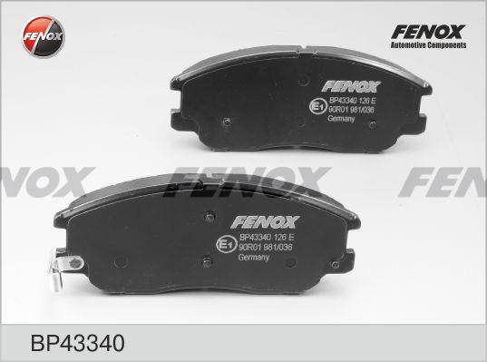 Fenox BP43340 - Brake Pad Set, disc brake autospares.lv