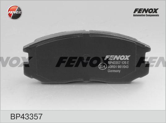 Fenox BP43357 - Brake Pad Set, disc brake autospares.lv