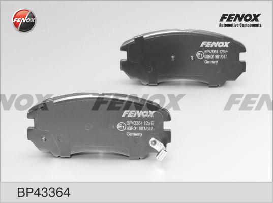 Fenox BP43364 - Brake Pad Set, disc brake autospares.lv