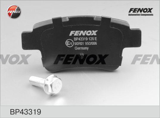 Fenox BP43319 - Brake Pad Set, disc brake autospares.lv