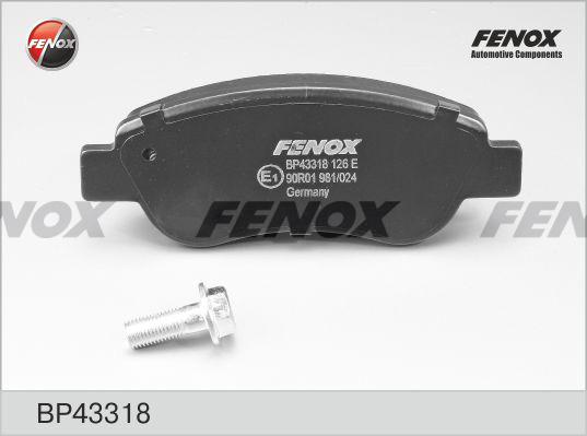 Fenox BP43318 - Brake Pad Set, disc brake autospares.lv