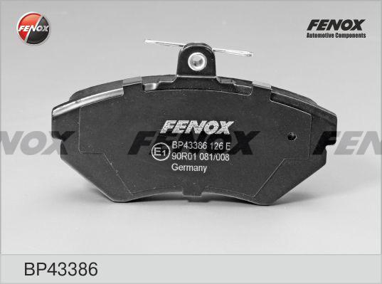 Fenox BP43386 - Brake Pad Set, disc brake autospares.lv