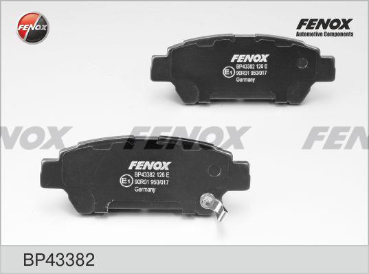 Fenox BP43382 - Brake Pad Set, disc brake autospares.lv