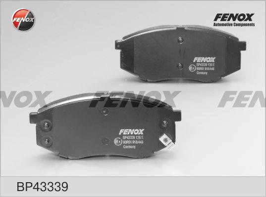 Fenox BP43339 - Brake Pad Set, disc brake autospares.lv