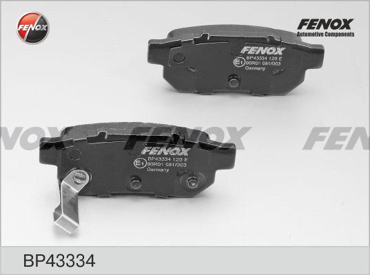 Fenox BP43334 - Brake Pad Set, disc brake autospares.lv