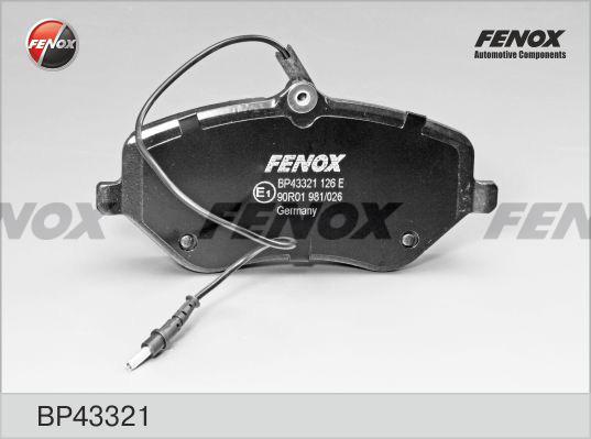 Fenox BP43321 - Brake Pad Set, disc brake autospares.lv