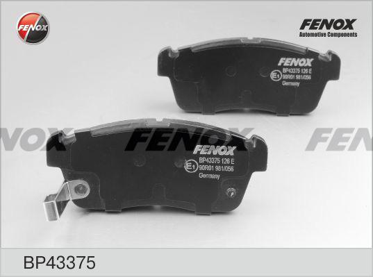 Fenox BP43375 - Brake Pad Set, disc brake autospares.lv