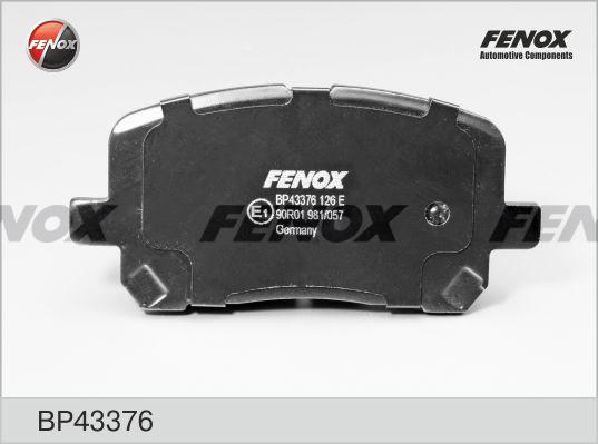 Fenox BP43376 - Brake Pad Set, disc brake autospares.lv