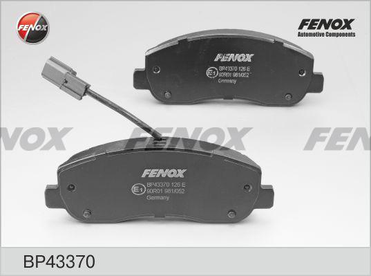 Fenox BP43370 - Brake Pad Set, disc brake autospares.lv