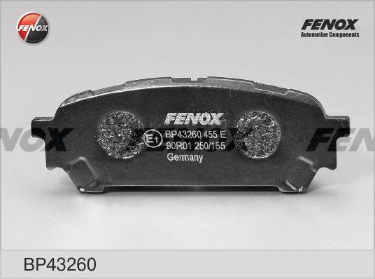 Fenox BP43260 - Brake Pad Set, disc brake autospares.lv