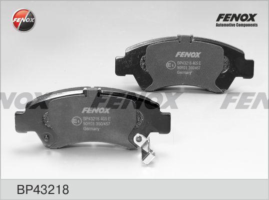 Fenox BP43218 - Brake Pad Set, disc brake autospares.lv