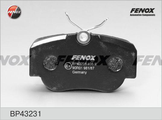 Fenox BP43231 - Brake Pad Set, disc brake autospares.lv