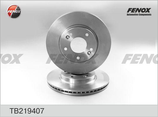 Fenox TB219407 - Brake Disc autospares.lv