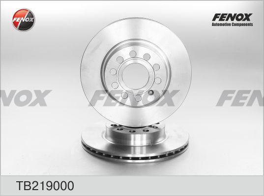 Fenox TB219000 - Brake Disc autospares.lv