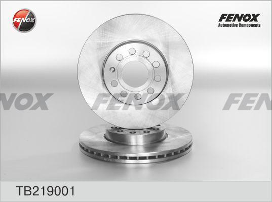 Fenox TB219001 - Brake Disc autospares.lv