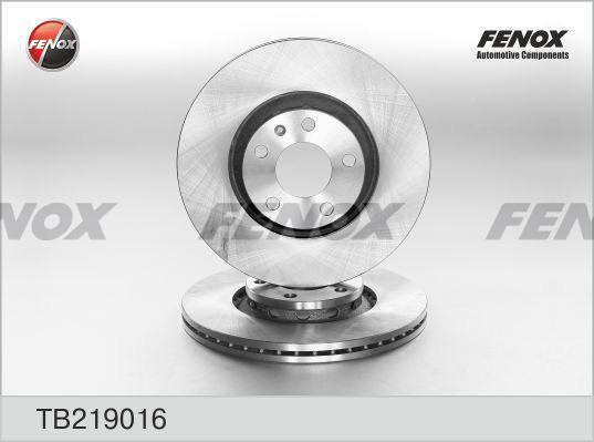 Fenox TB219016 - Brake Disc autospares.lv