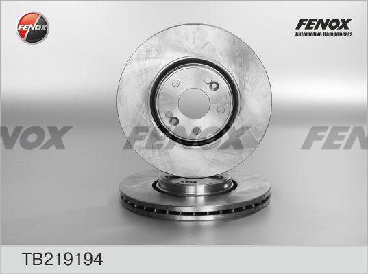 Fenox TB219194 - Brake Disc autospares.lv