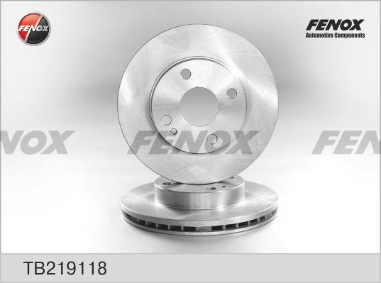 Fenox TB219118 - Brake Disc autospares.lv