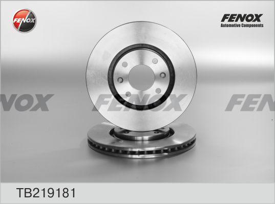 Fenox TB219181 - Brake Disc autospares.lv