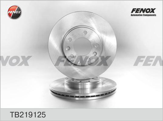 Fenox TB219125 - Brake Disc autospares.lv