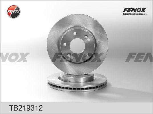 Fenox TB219312 - Brake Disc autospares.lv