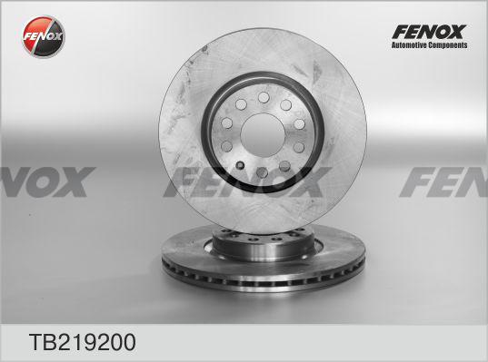 Fenox TB219200 - Brake Disc autospares.lv