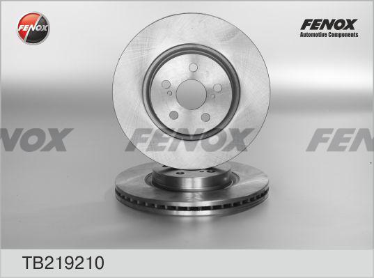 Fenox TB219210 - Brake Disc autospares.lv