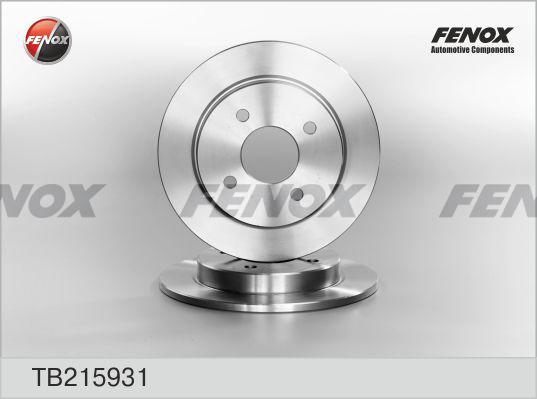 Fenox TB215931 - Brake Disc autospares.lv