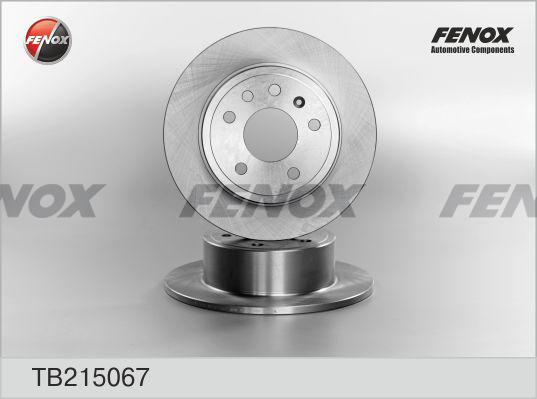 Fenox TB215067 - Brake Disc autospares.lv