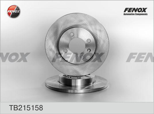 Fenox TB215158 - Brake Disc autospares.lv