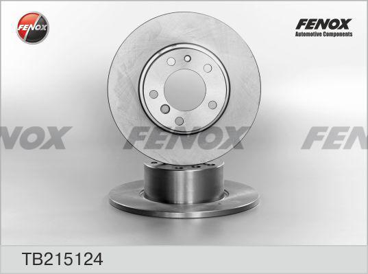 Fenox TB215124 - Brake Disc autospares.lv