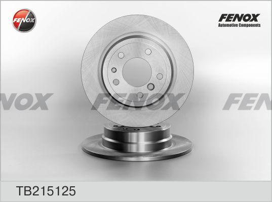 Fenox TB215125 - Brake Disc autospares.lv