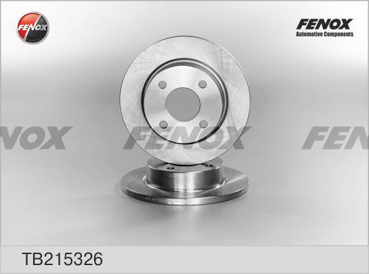 Fenox TB215326 - Brake Disc autospares.lv