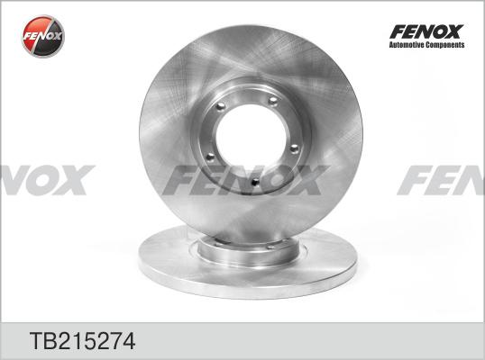 Fenox TB215274 - Brake Disc autospares.lv