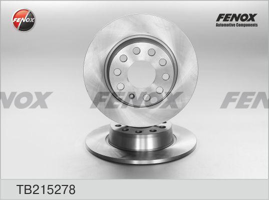 Fenox TB215278 - Brake Disc autospares.lv