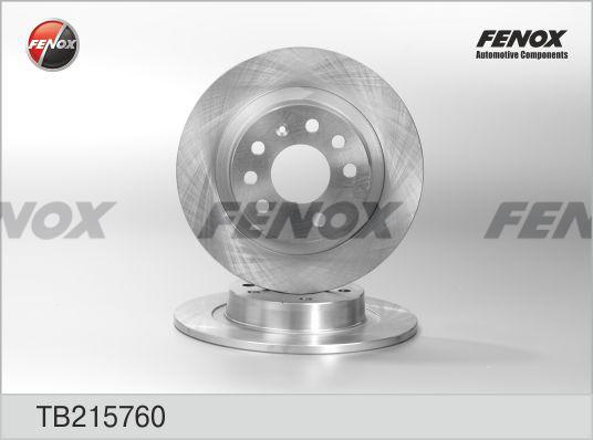 Fenox TB215760 - Brake Disc autospares.lv