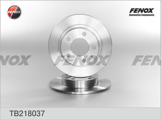 Fenox TB218037 - Brake Disc autospares.lv