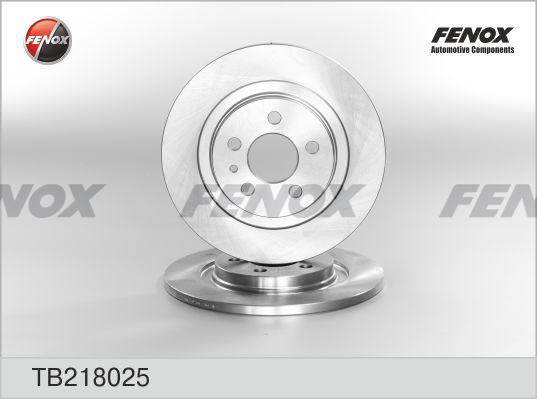 Fenox TB218025 - Brake Disc autospares.lv