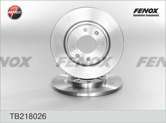 Fenox TB218026 - Brake Disc autospares.lv