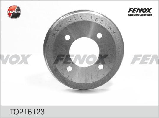 Fenox TO216123 - Brake Drum autospares.lv