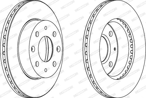 Ferodo DDF451 - Brake Disc autospares.lv