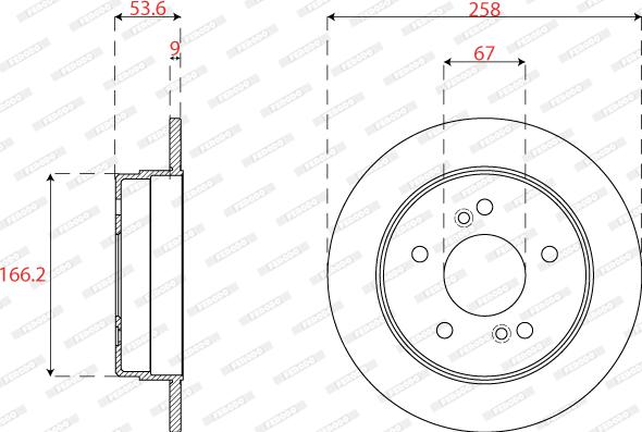 Ferodo DDF539 - Brake Disc autospares.lv