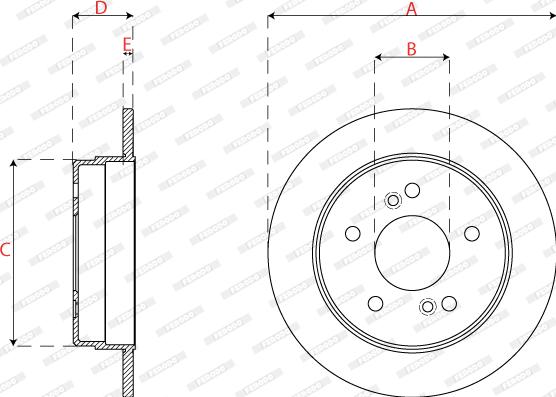 Ferodo DDF539 - Brake Disc autospares.lv