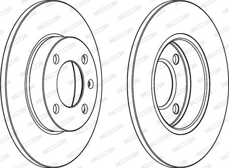 Ferodo DDF042C - Brake Disc autospares.lv