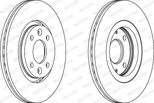 Ferodo DDF199 - Brake Disc autospares.lv