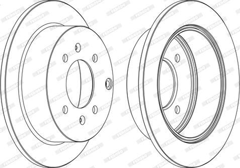 Ferodo DDF1448P-D - Brake Disc autospares.lv