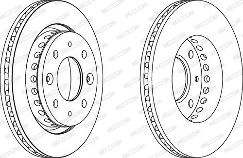 Ferodo DDF1418 - Brake Disc autospares.lv