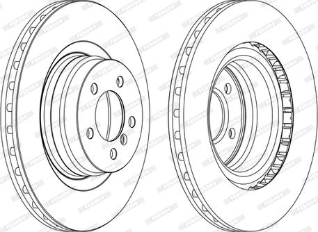 Ferodo DDF1435C-1-D - Brake Disc autospares.lv